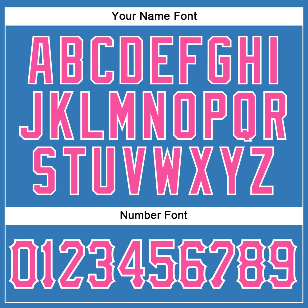 Custom Powder Blue Pink-White Authentic Sleeveless Baseball Jersey - Sky-Custom