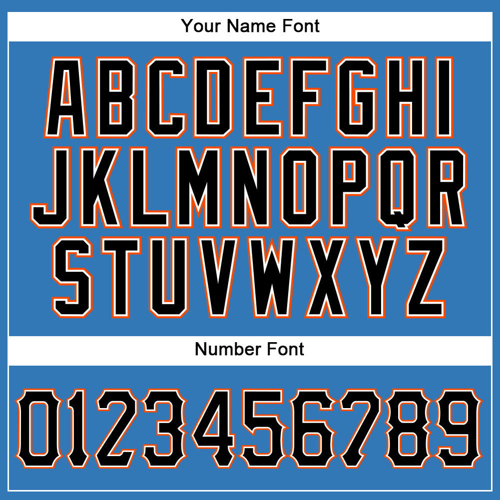 Custom Powder Blue Black-Orange Authentic Sleeveless Baseball Jersey - Sky-Custom