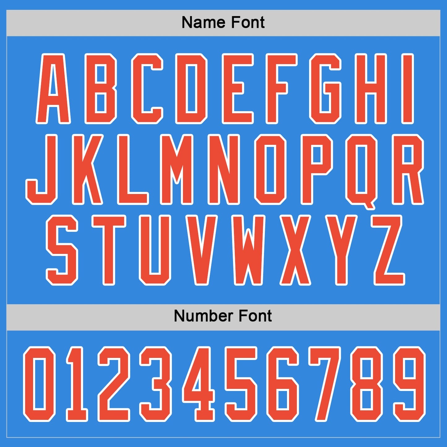 Custom Powder Blue Orange-White Hockey Jersey - Sky-Custom