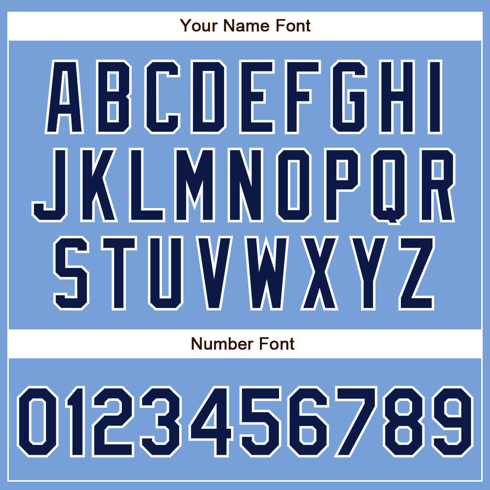 Custom Powder Blue Navy-White Authentic Baseball Jersey - Sky-Custom