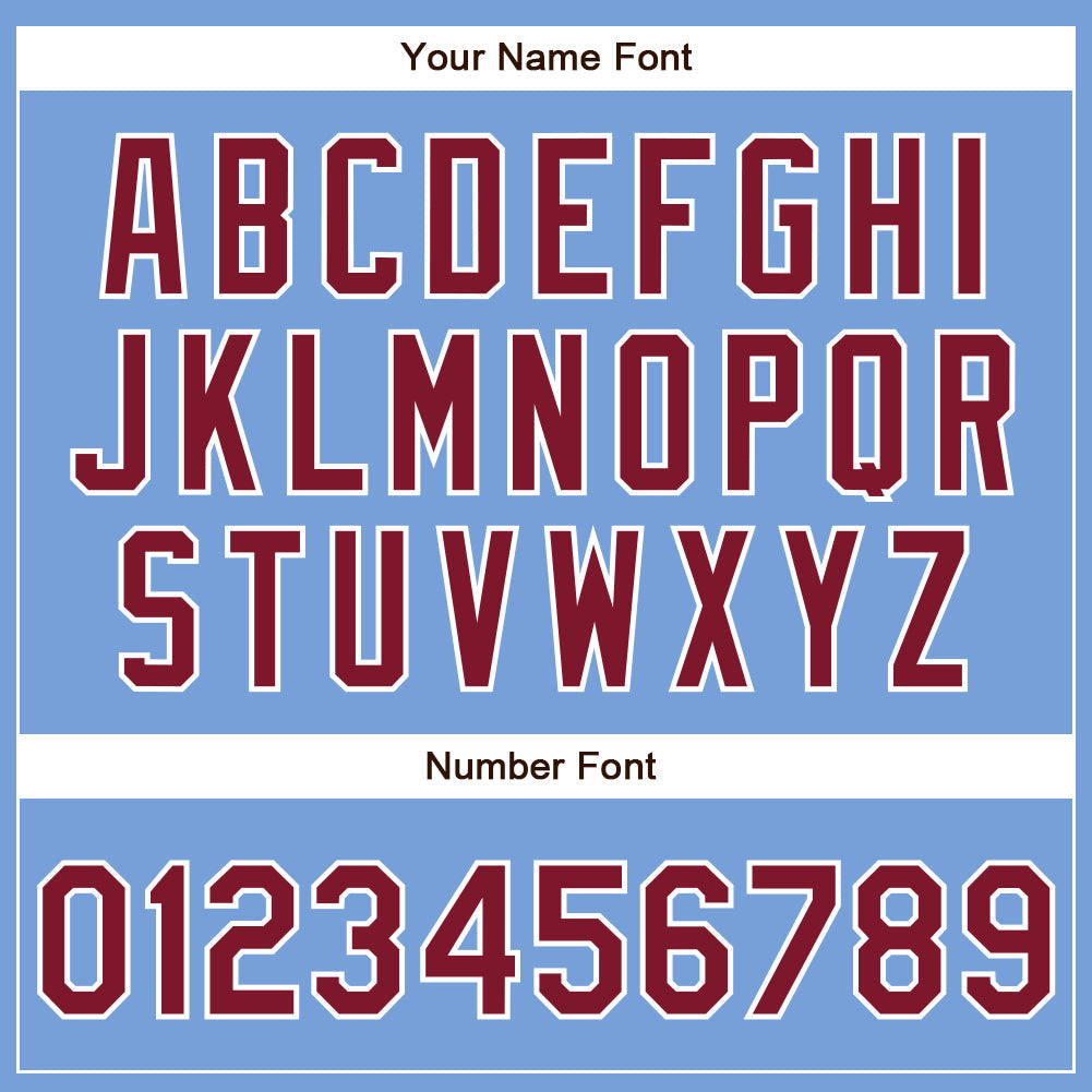 Custom Powder Blue Crimson-White Authentic Baseball Jersey - Sky-Custom