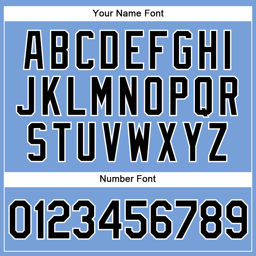 Custom Powder Blue White Pinstripe Black Authentic Baseball Jersey - Sky-Custom