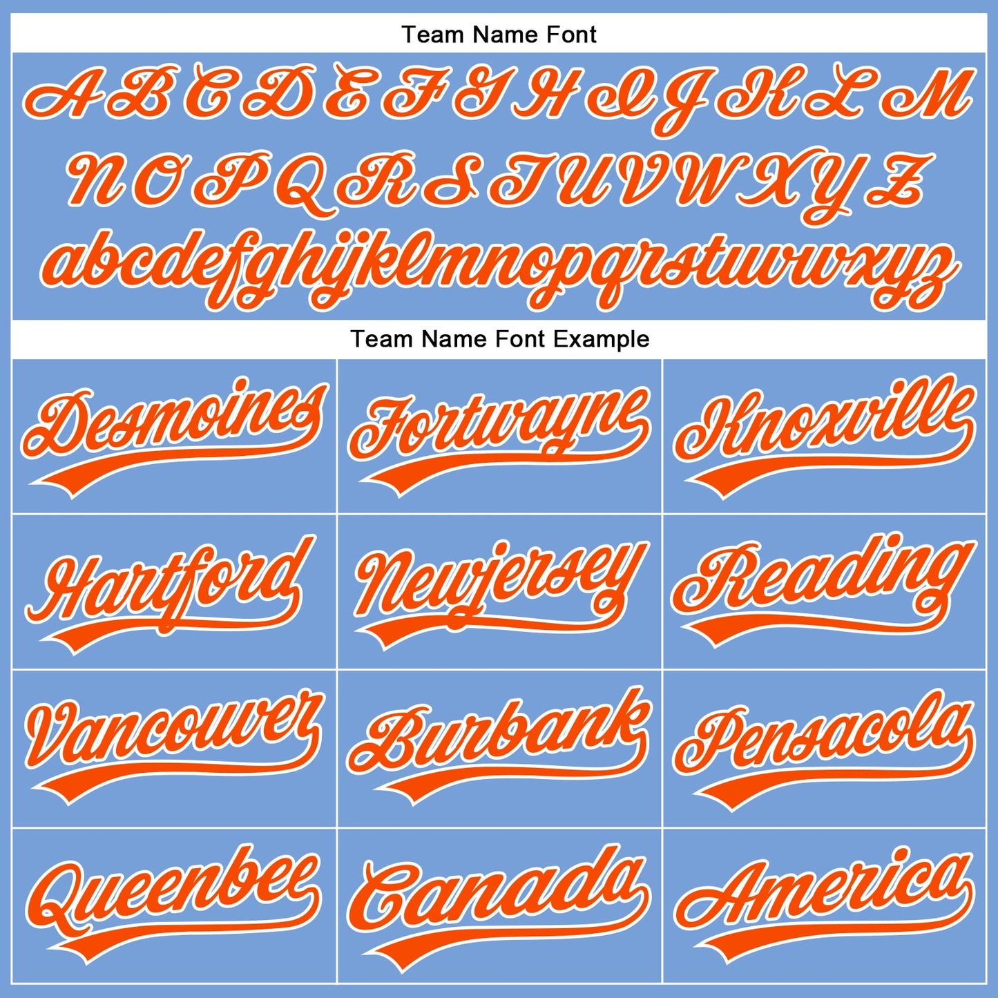 Custom Powder Blue White Pinstripe Orange Authentic Baseball Jersey - Sky-Custom