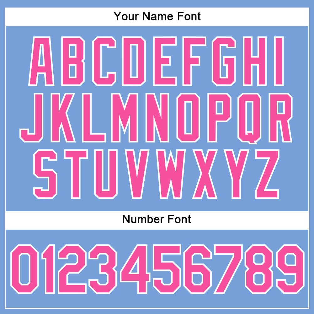 Custom Powder Blue White Pinstripe Pink Authentic Baseball Jersey - Sky-Custom