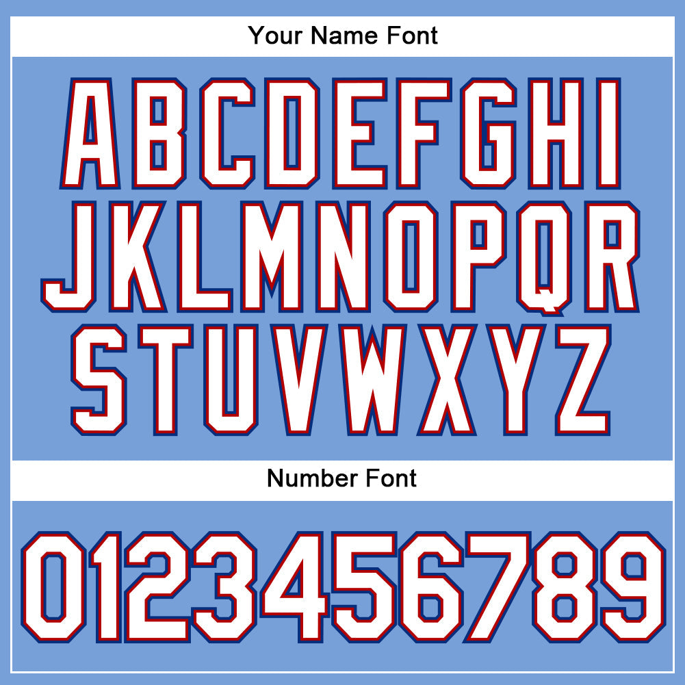 Custom Powder Blue Red Pinstripe White-Royal Authentic Baseball Jersey - Sky-Custom