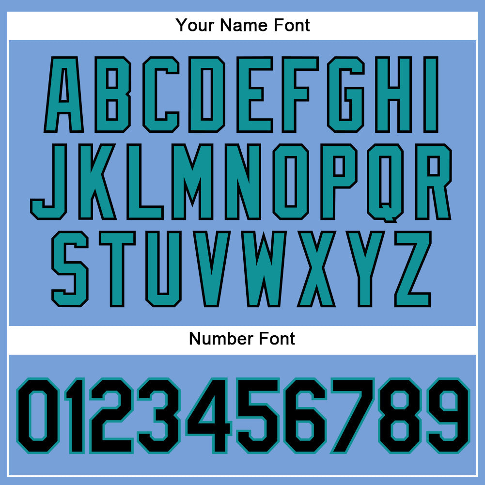 Custom Powder Blue Black Pinstripe Teal Authentic Baseball Jersey - Sky-Custom