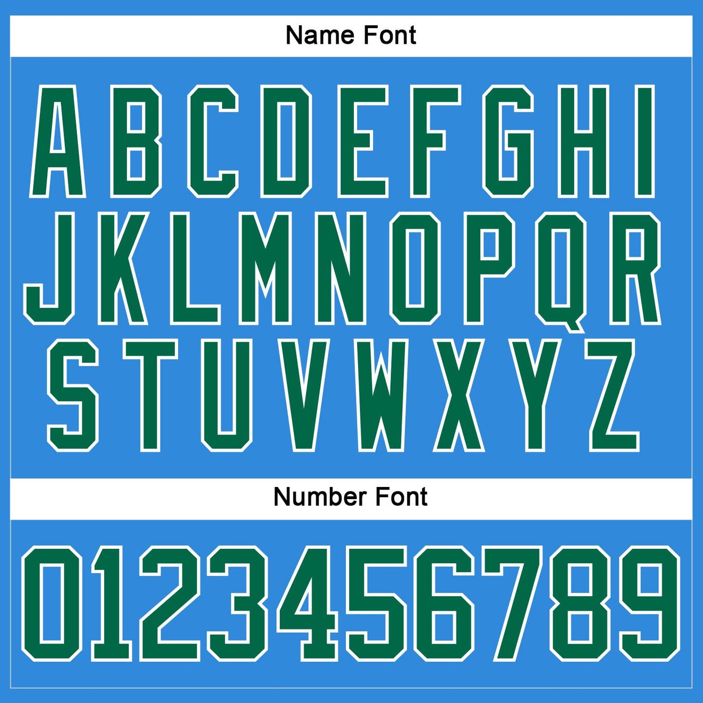 Custom Sky Blue Kelly Green-White Hockey Lace Neck Jersey - Sky-Custom