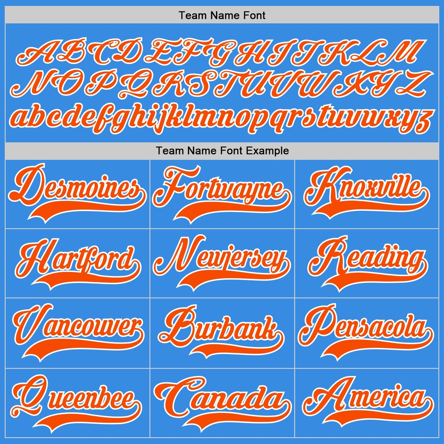 Custom Powder Blue Orange-White Hockey Jersey - Sky-Custom