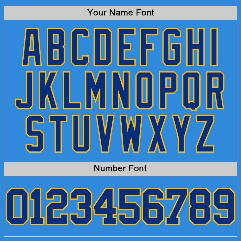 Custom Powder Blue Royal-Gold Authentic Basketball Jersey - Sky-Custom