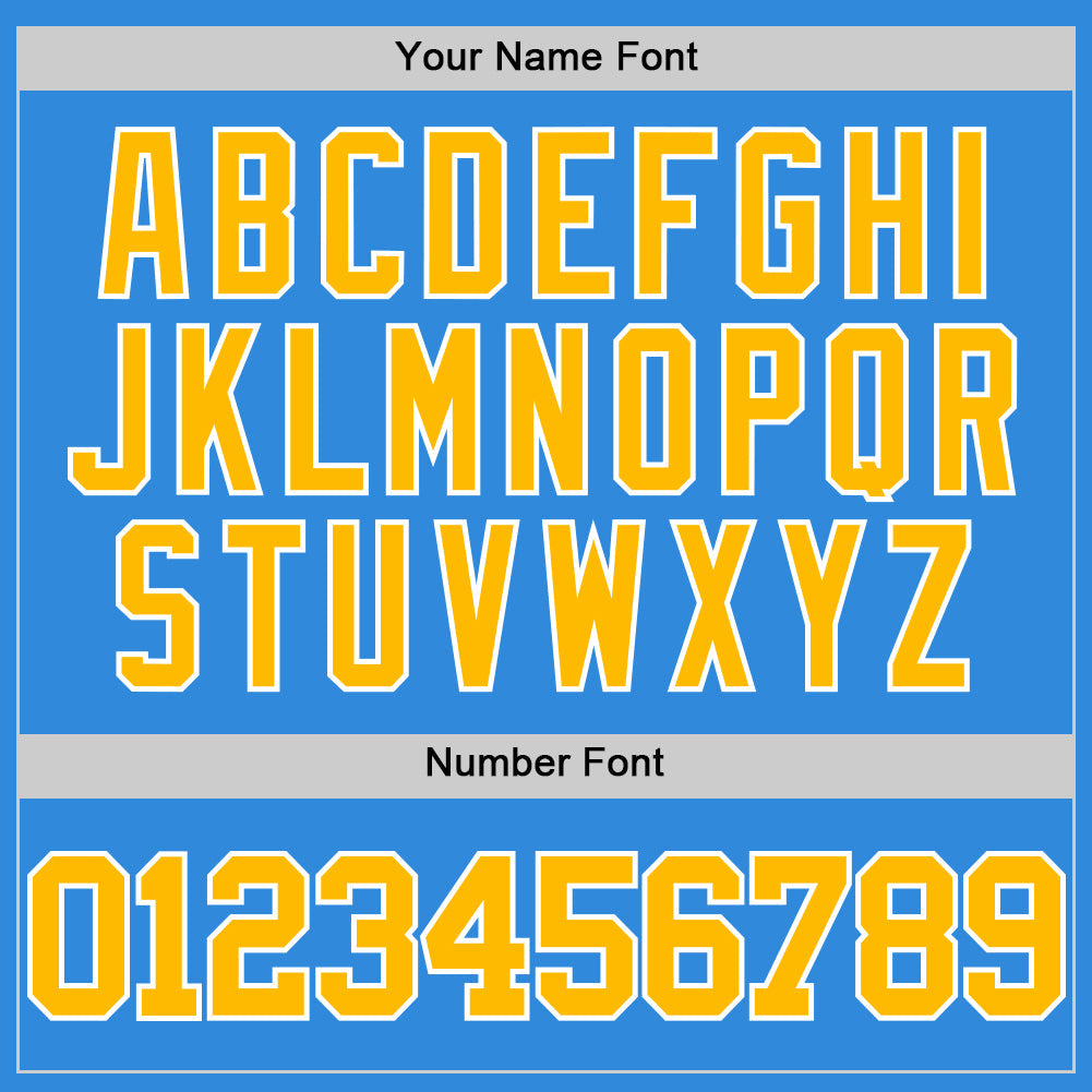 Custom Powder Blue Gold-White Authentic Basketball Jersey - Sky-Custom