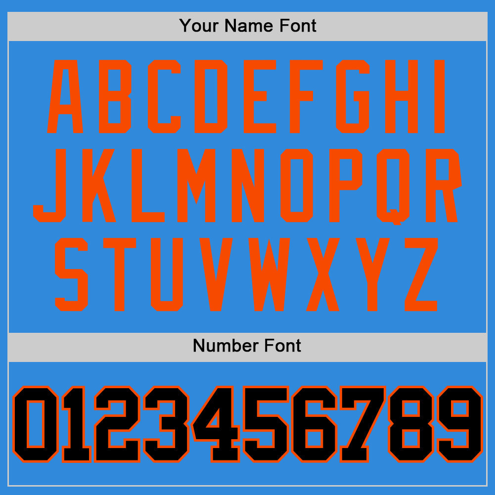 Custom Powder Blue Black-Orange Authentic Basketball Jersey - Sky-Custom