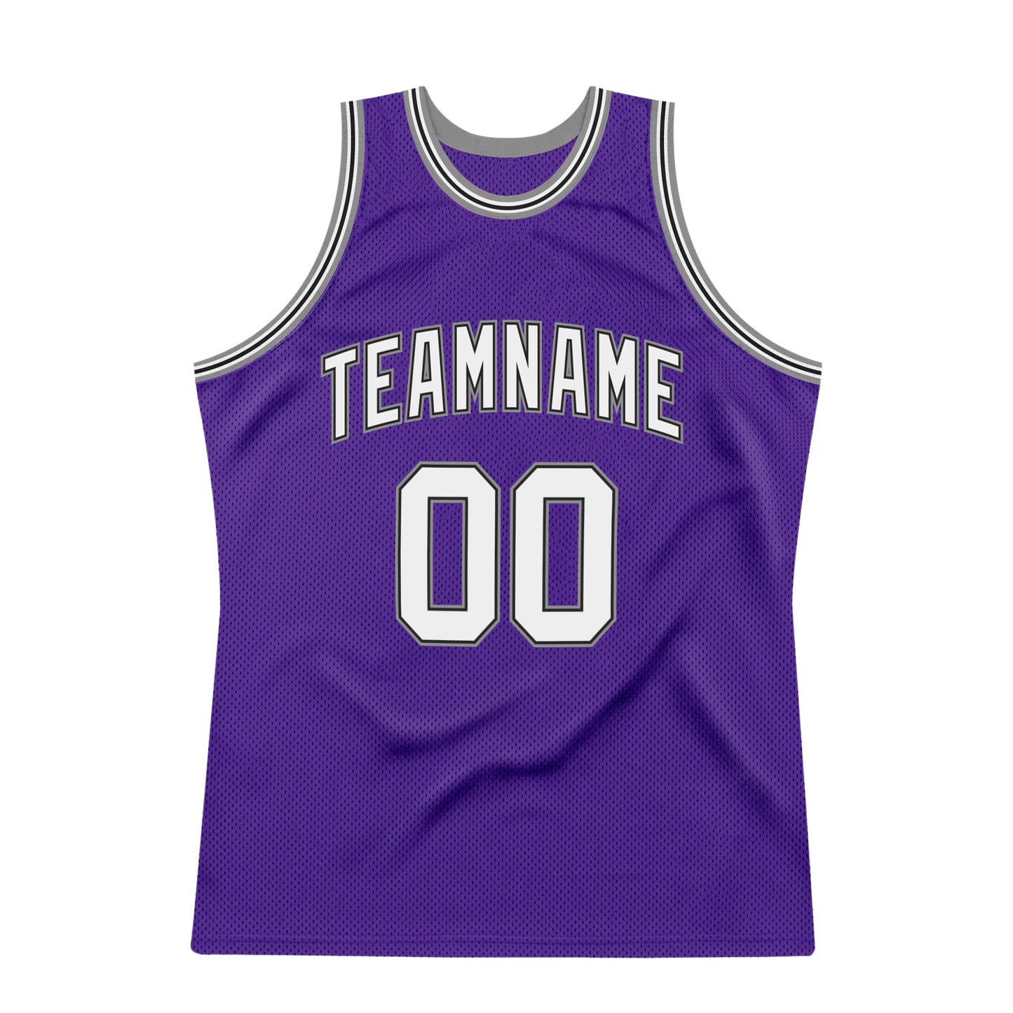 Custom Purple White-Gray Authentic Throwback Basketball Jersey - Sky-Custom