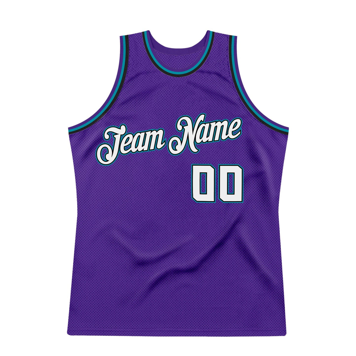 Custom Purple White-Teal Authentic Throwback Basketball Jersey - Sky-Custom