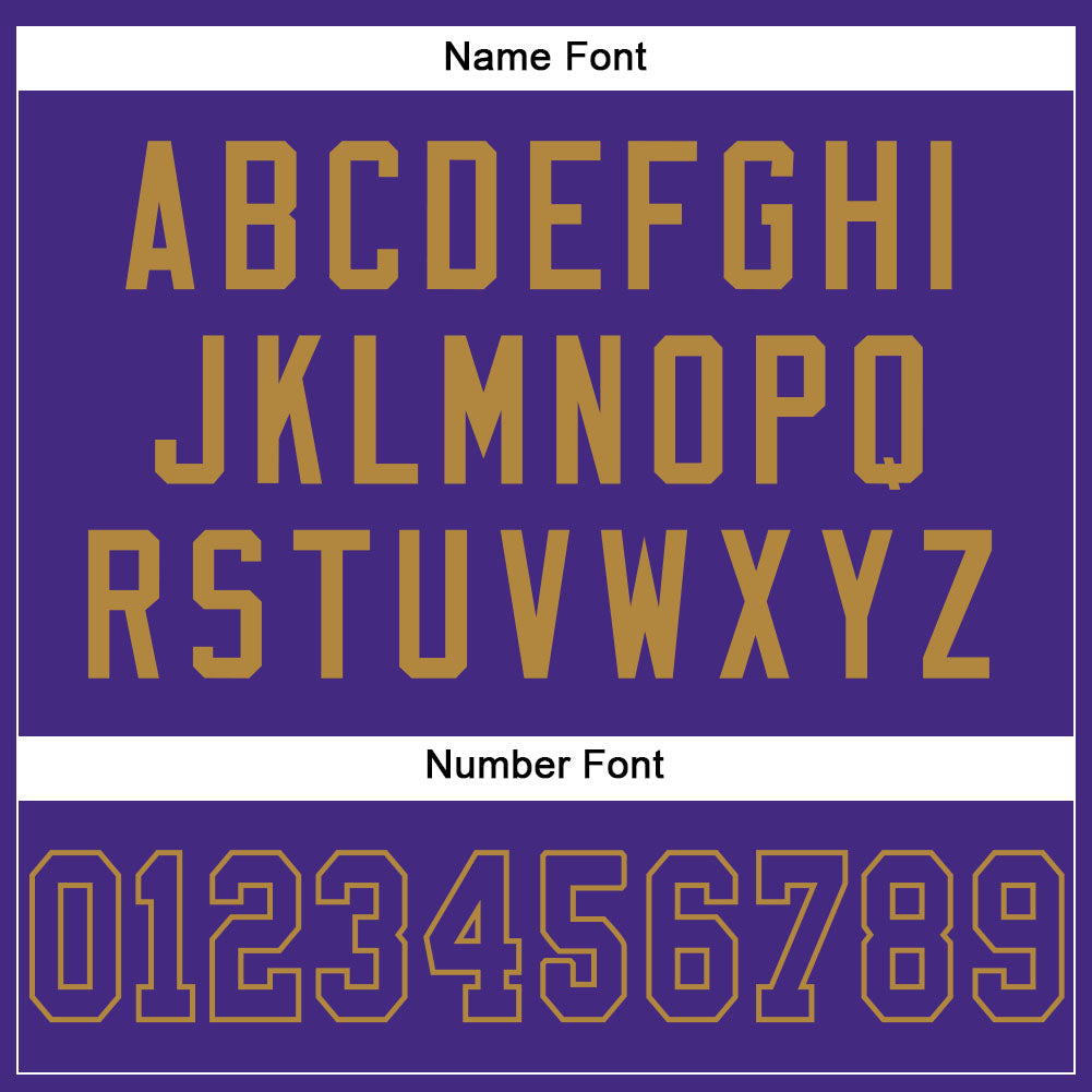 Custom Purple Purple-Old Gold Mesh Authentic Football Jersey - Sky-Custom