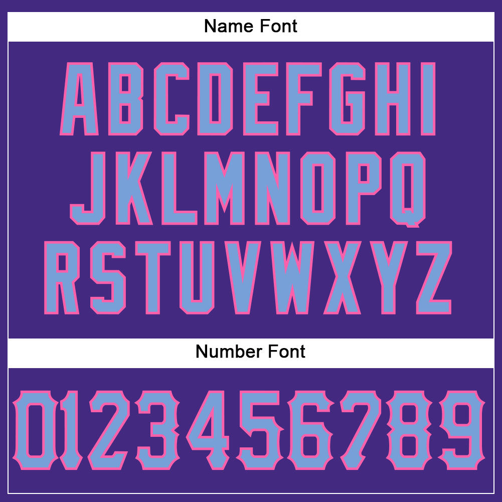 Custom Purple Light Blue-Pink Mesh Authentic Football Jersey - Sky-Custom