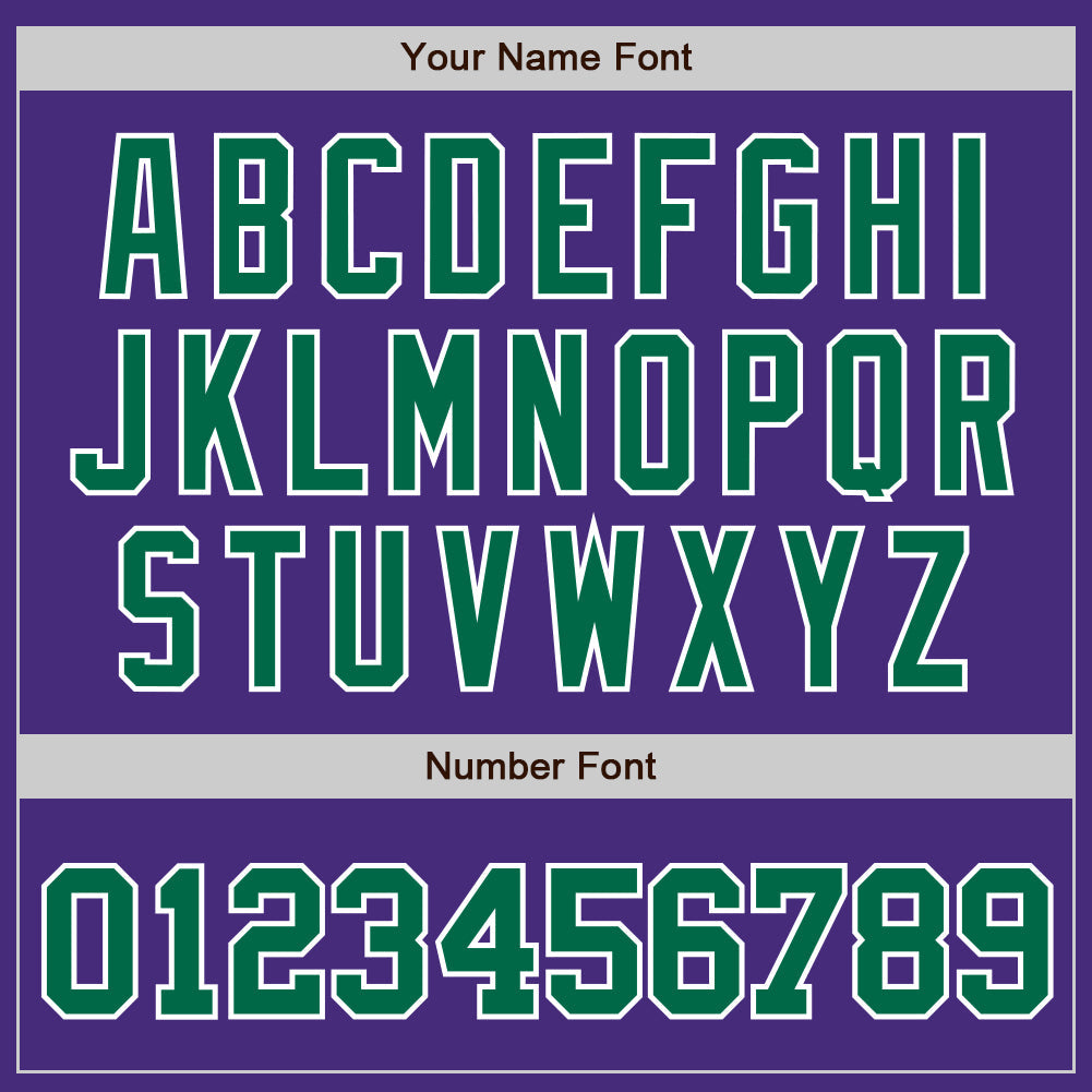 Custom Purple Kelly Green-White Authentic Baseball Jersey - Sky-Custom