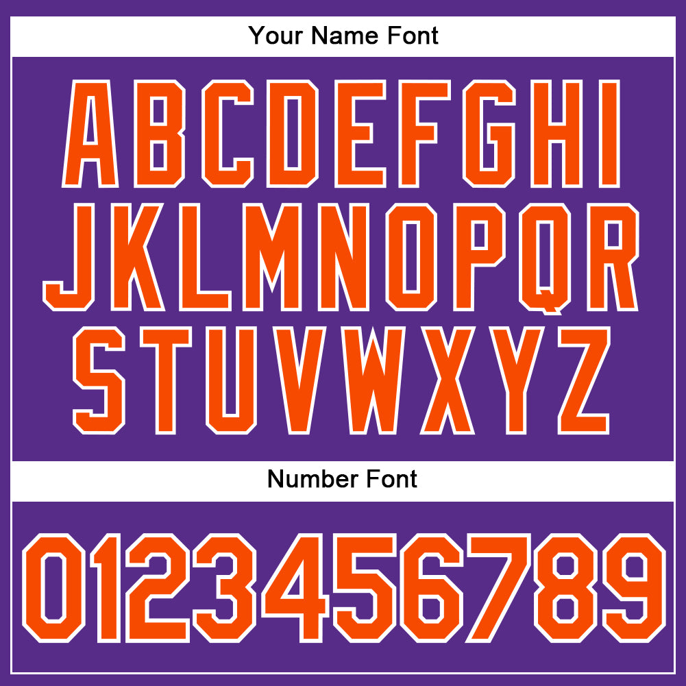 Custom Purple Orange-White Authentic Sleeveless Baseball Jersey - Sky-Custom