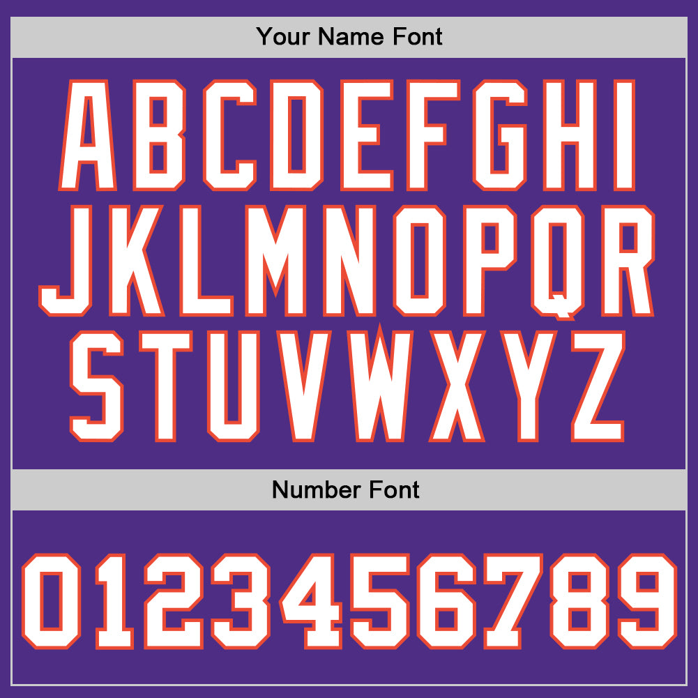 Custom Purple White-Orange Authentic Throwback Basketball Jersey - Sky-Custom