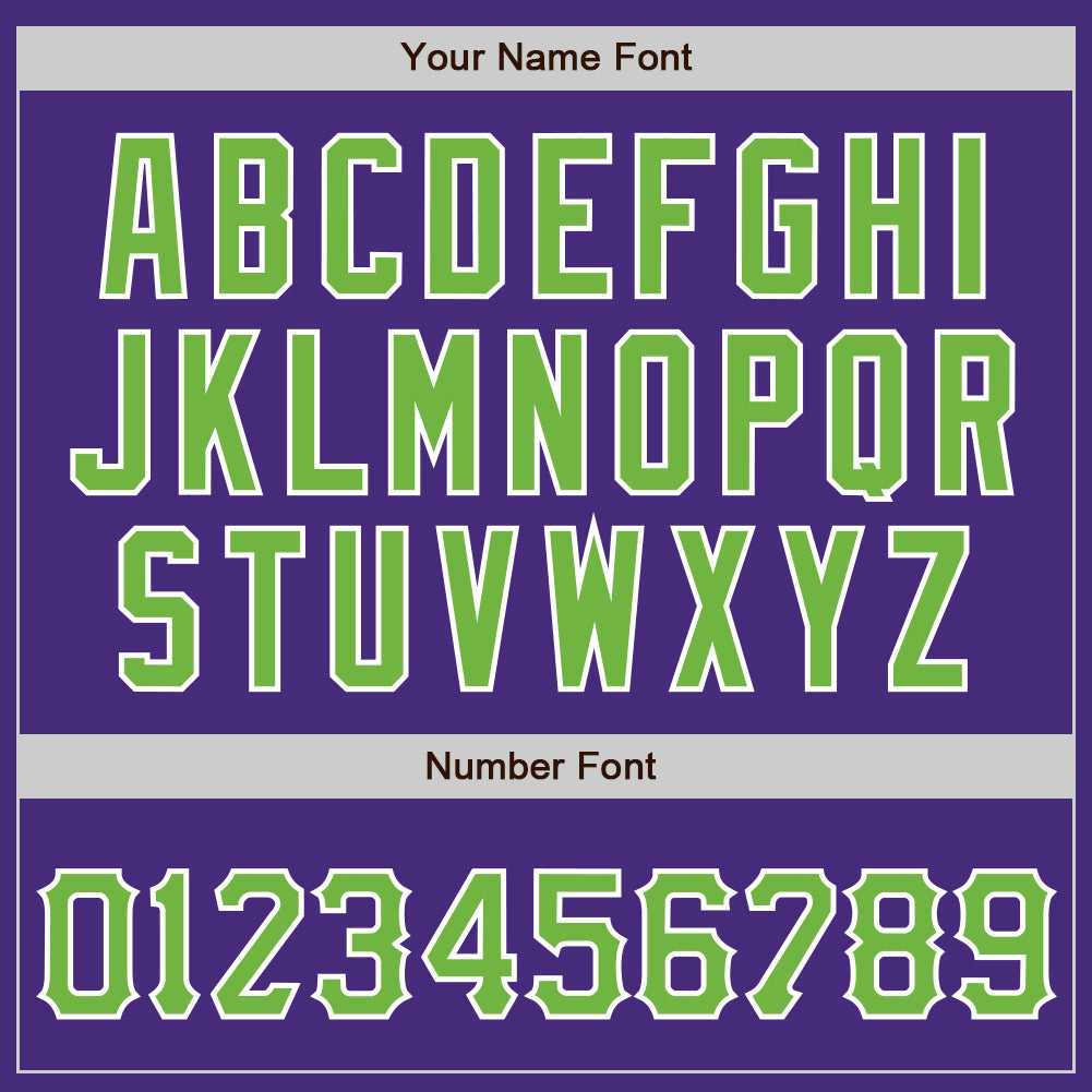 Custom Purple Neon Green-White Authentic Baseball Jersey - Sky-Custom