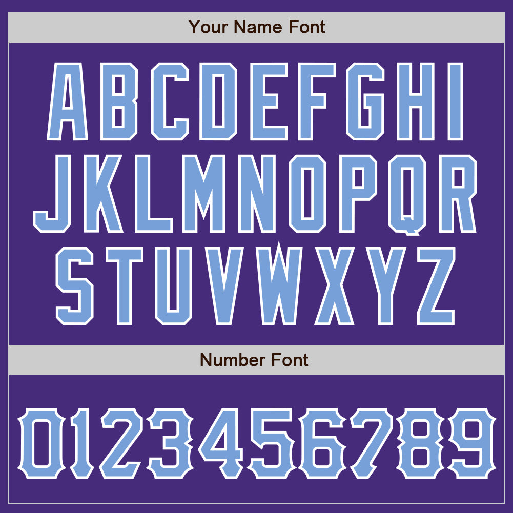 Custom Purple Light Blue-White Authentic Baseball Jersey - Sky-Custom