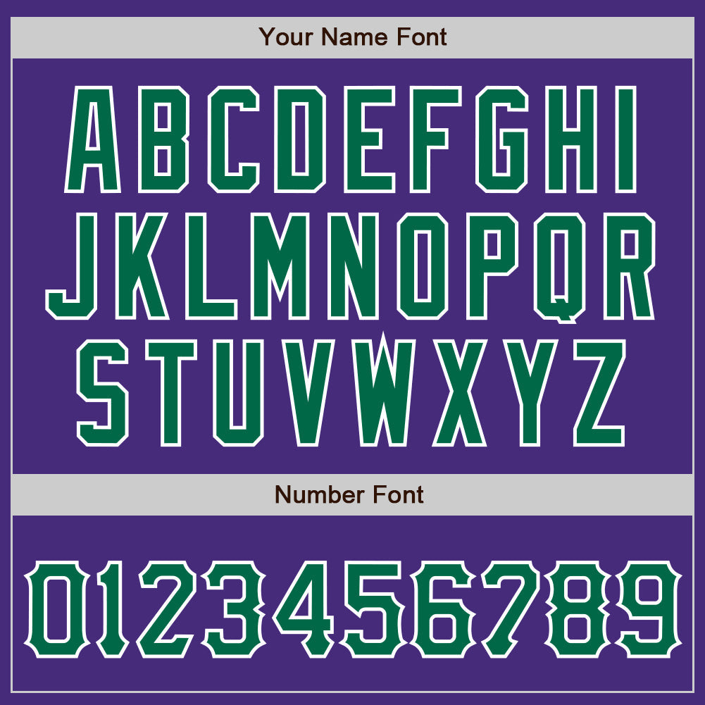 Custom Purple Kelly Green-White Authentic Baseball Jersey - Sky-Custom