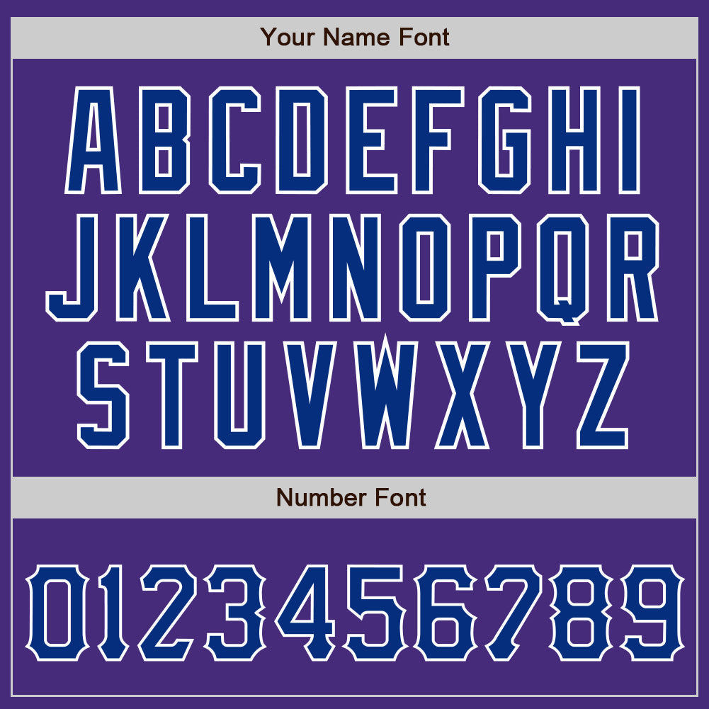 Custom Purple Royal-White Authentic Baseball Jersey - Sky-Custom