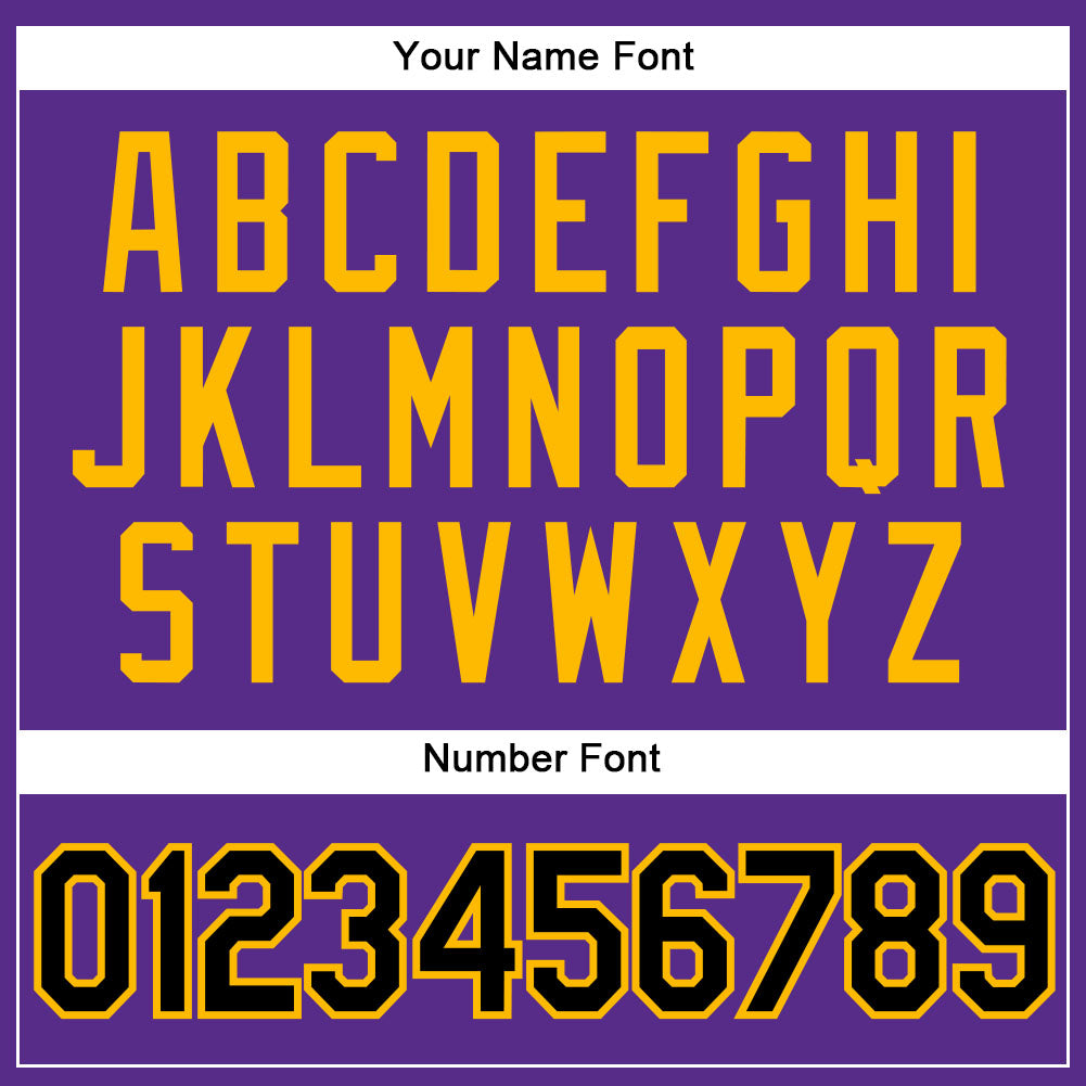 Custom Purple Black-Gold Authentic Throwback Basketball Jersey - Sky-Custom