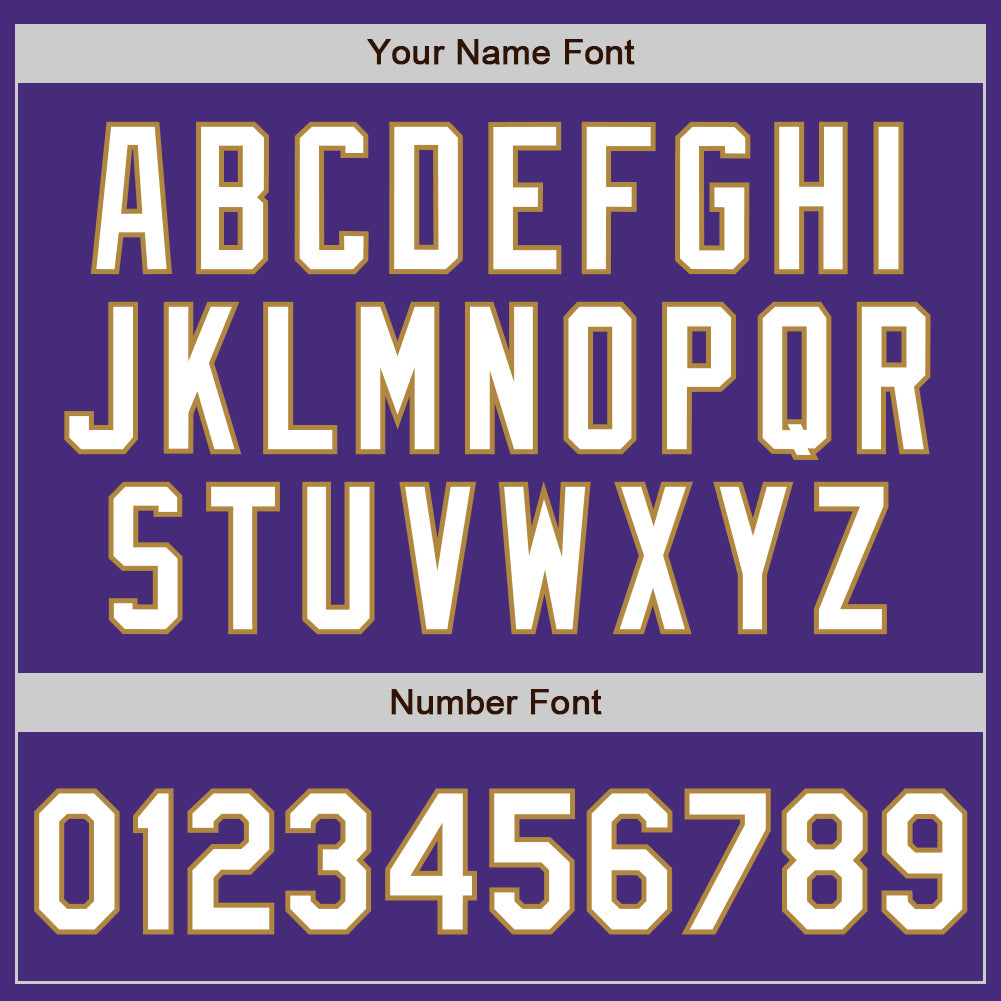 Custom Purple White-Old Gold Authentic Baseball Jersey - Sky-Custom