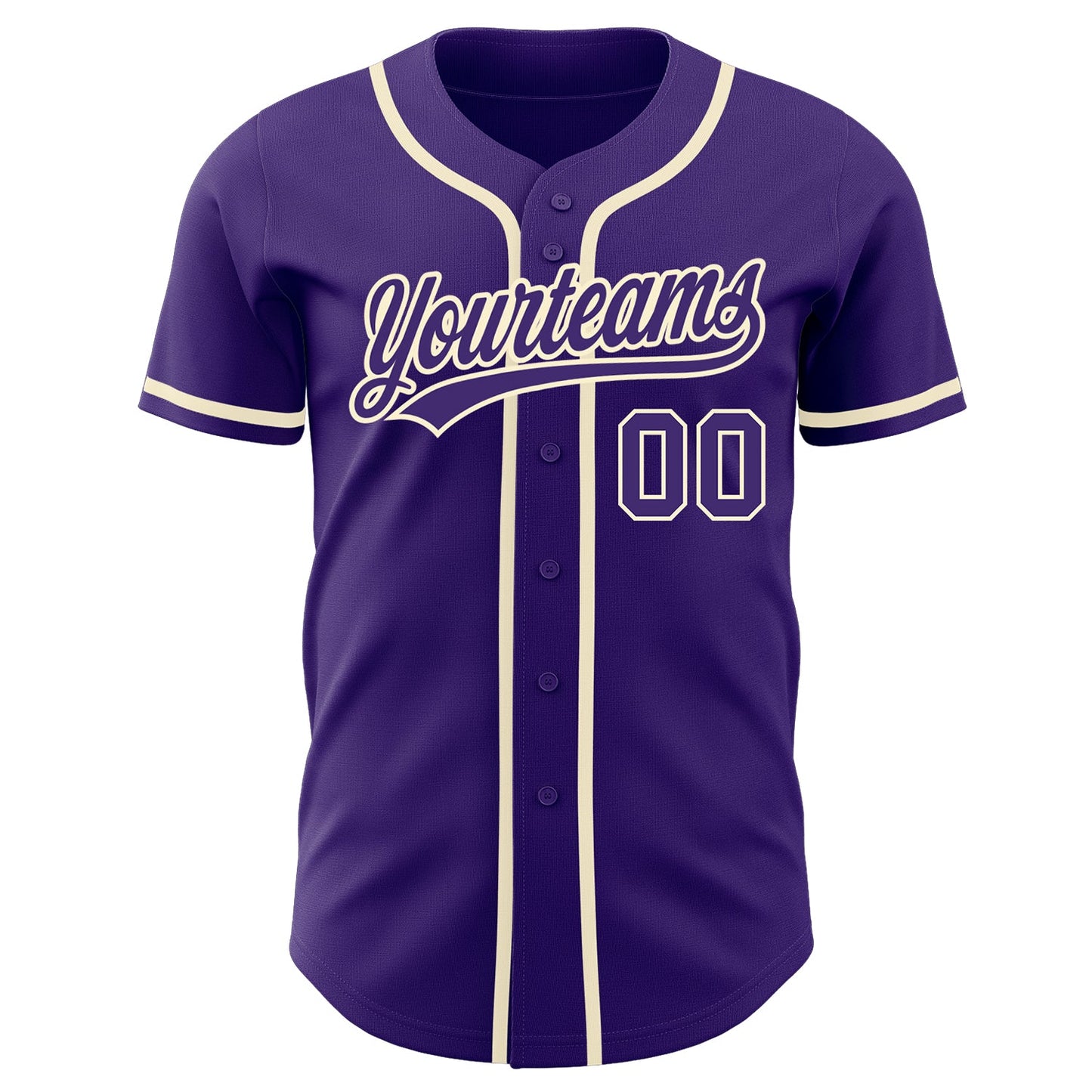 Custom Purple Purple-Cream Authentic Baseball Jersey - Sky-Custom