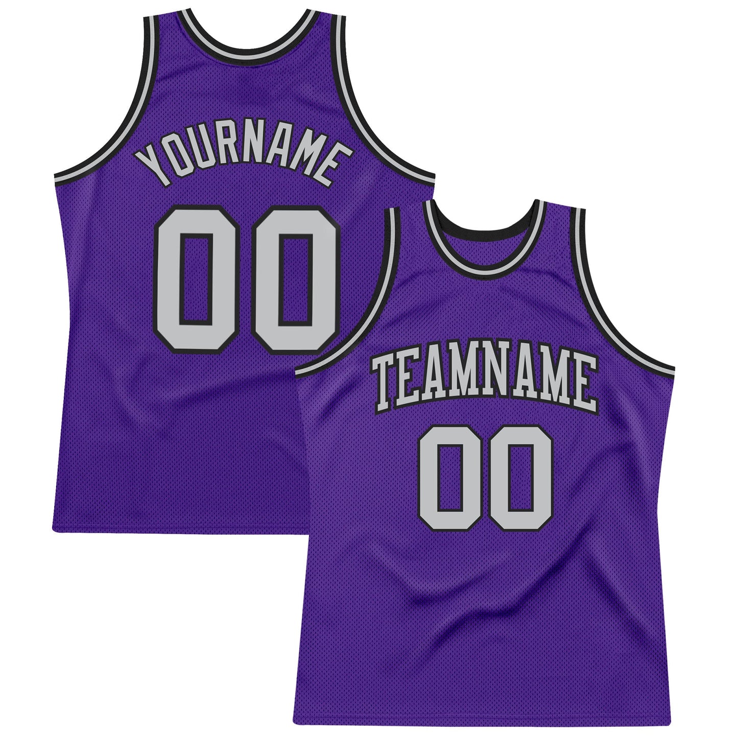 Custom Purple Gray-Black Authentic Throwback Basketball Jersey - Sky-Custom