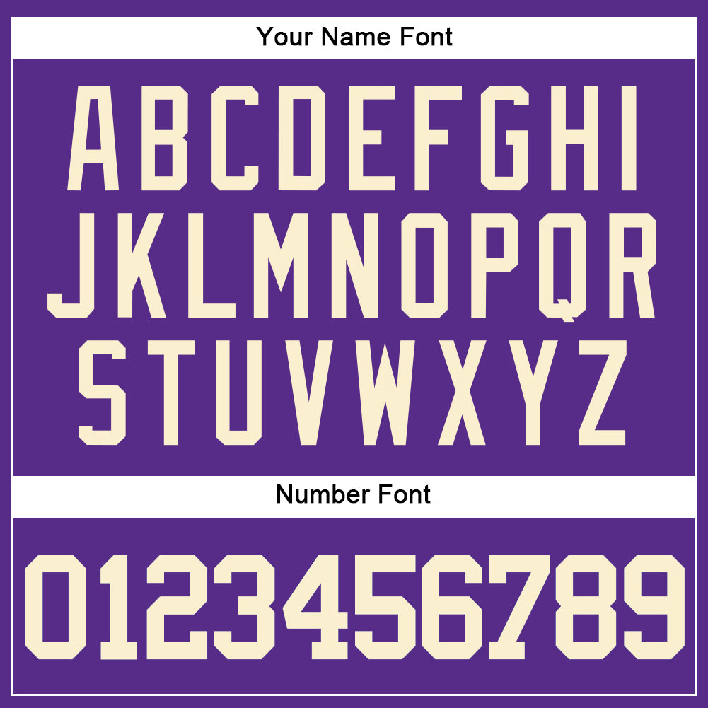 Custom Purple Cream Authentic Baseball Jersey - Sky-Custom