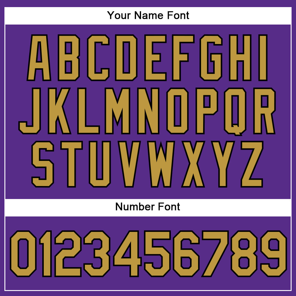 Custom Purple Black Pinstripe Old Gold Authentic Baseball Jersey - Sky-Custom