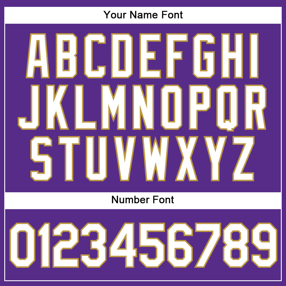 Custom Purple White Pinstripe Old Gold Authentic Baseball Jersey - Sky-Custom