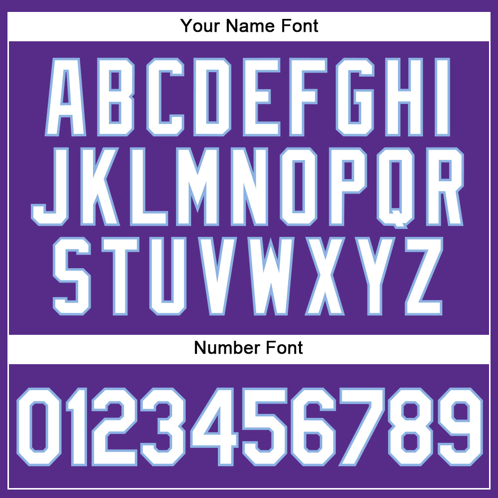 Custom Purple White Pinstripe Light Blue Authentic Baseball Jersey - Sky-Custom