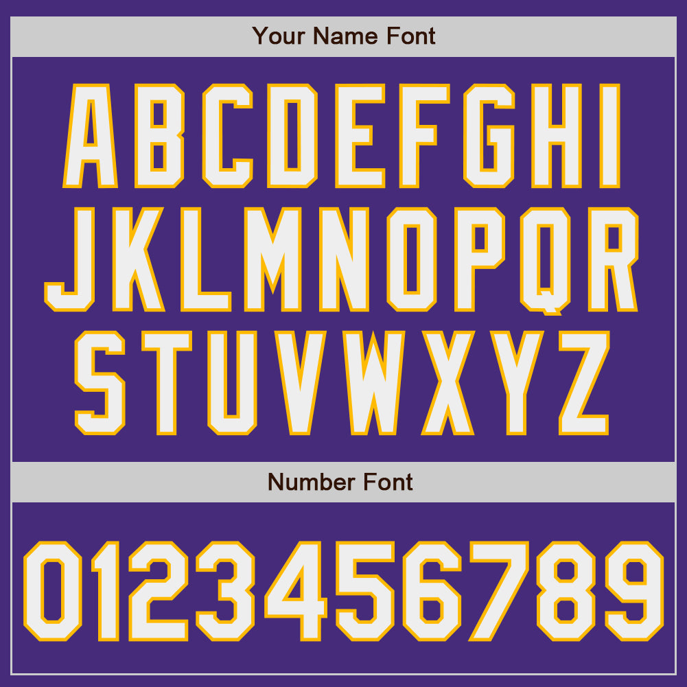 Custom Purple White-Gold Authentic Baseball Jersey - Sky-Custom