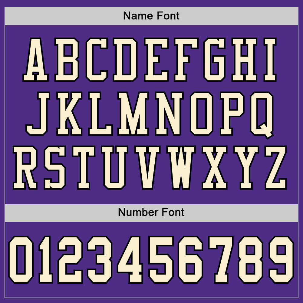 Custom Purple Cream-Black Mesh Authentic Football Jersey - Sky-Custom