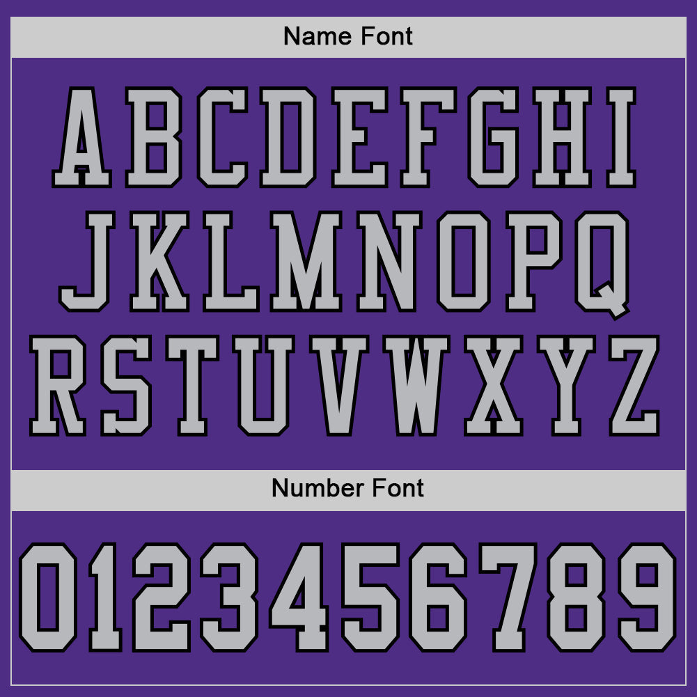 Custom Purple Gray-Black Mesh Authentic Football Jersey - Sky-Custom