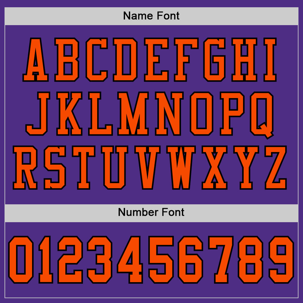 Custom Purple Orange-Black Mesh Authentic Football Jersey - Sky-Custom