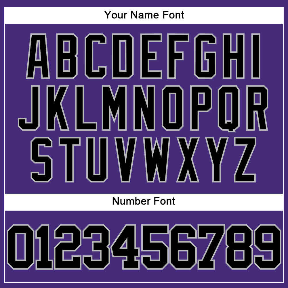 Custom Purple Black-Gray Authentic Baseball Jersey - Sky-Custom