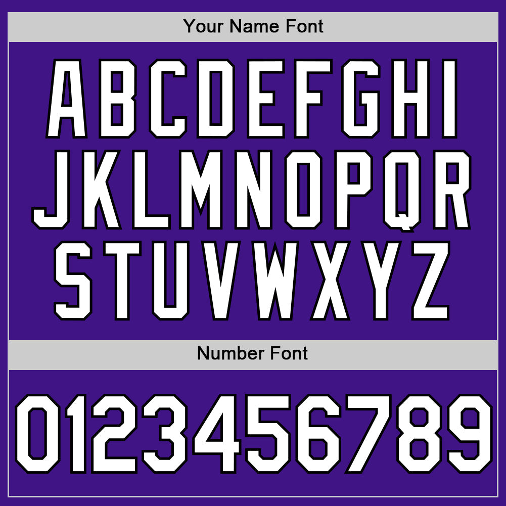 Custom Purple White-Black Authentic Throwback Baseball Jersey - Sky-Custom