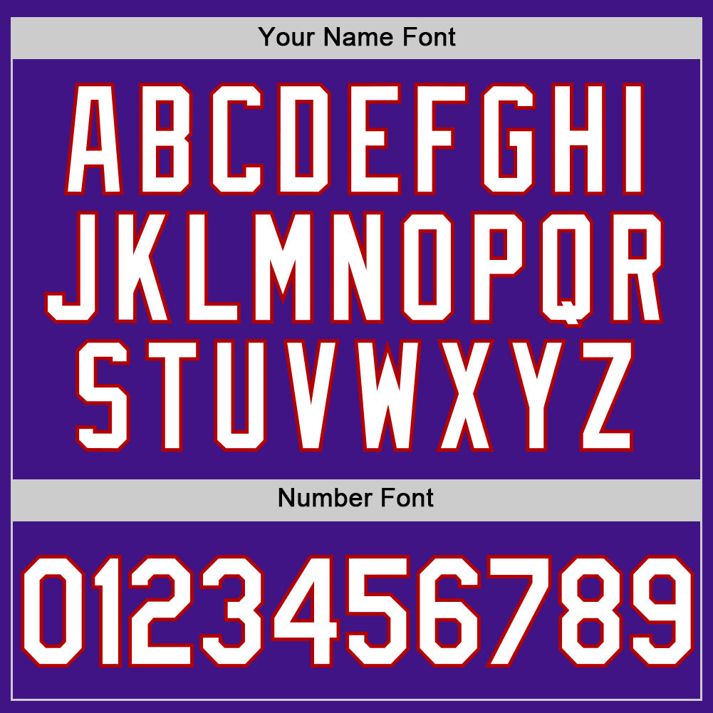 Custom Purple White-Red Authentic Throwback Baseball Jersey - Sky-Custom