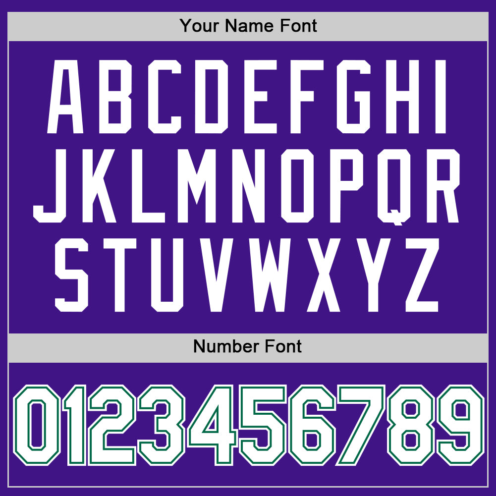 Custom Purple White-Kelly Green Authentic Throwback Baseball Jersey - Sky-Custom