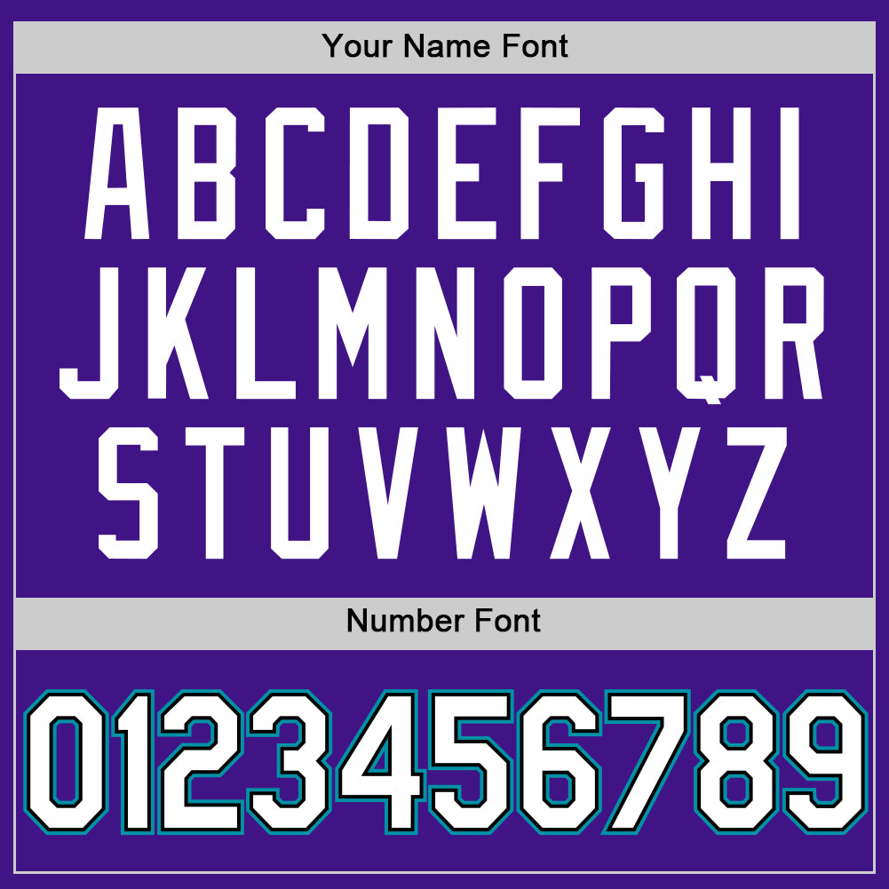 Custom Purple Black-Teal Authentic Throwback Baseball Jersey - Sky-Custom