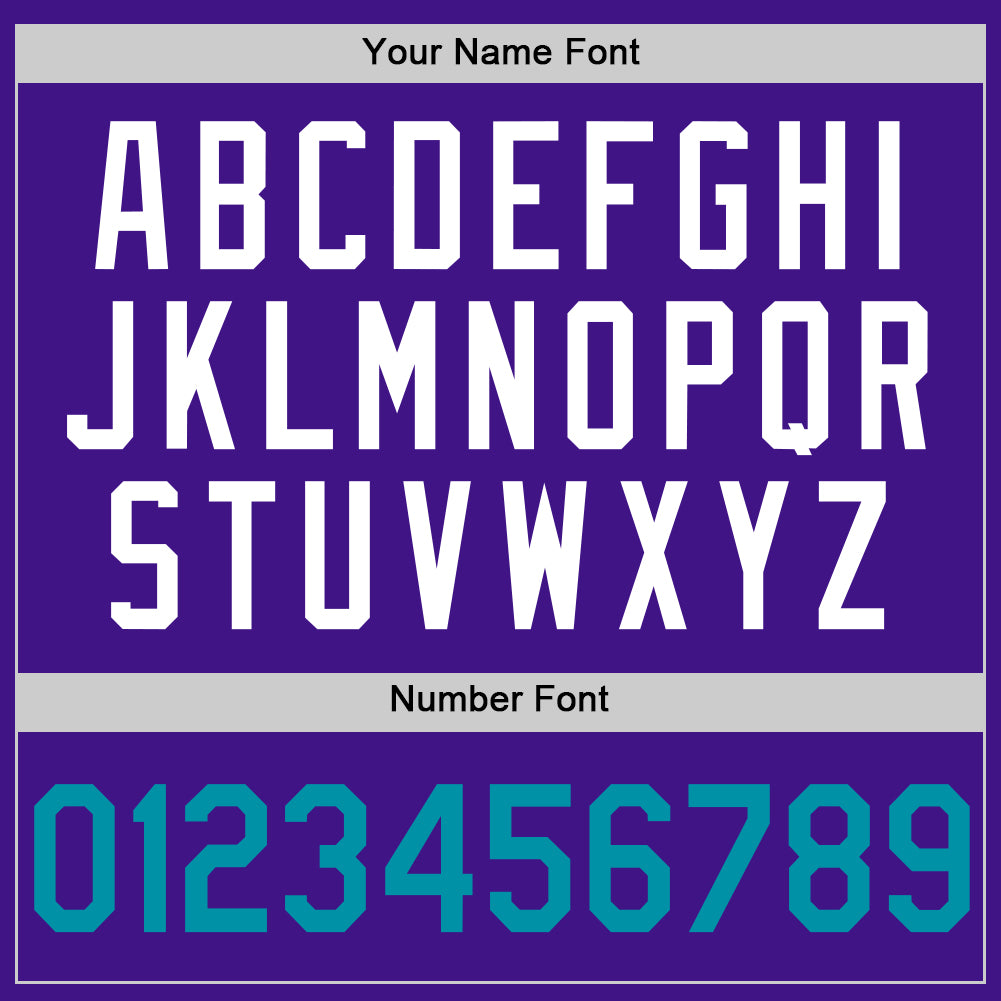 Custom Purple Teal-White Authentic Throwback Baseball Jersey - Sky-Custom