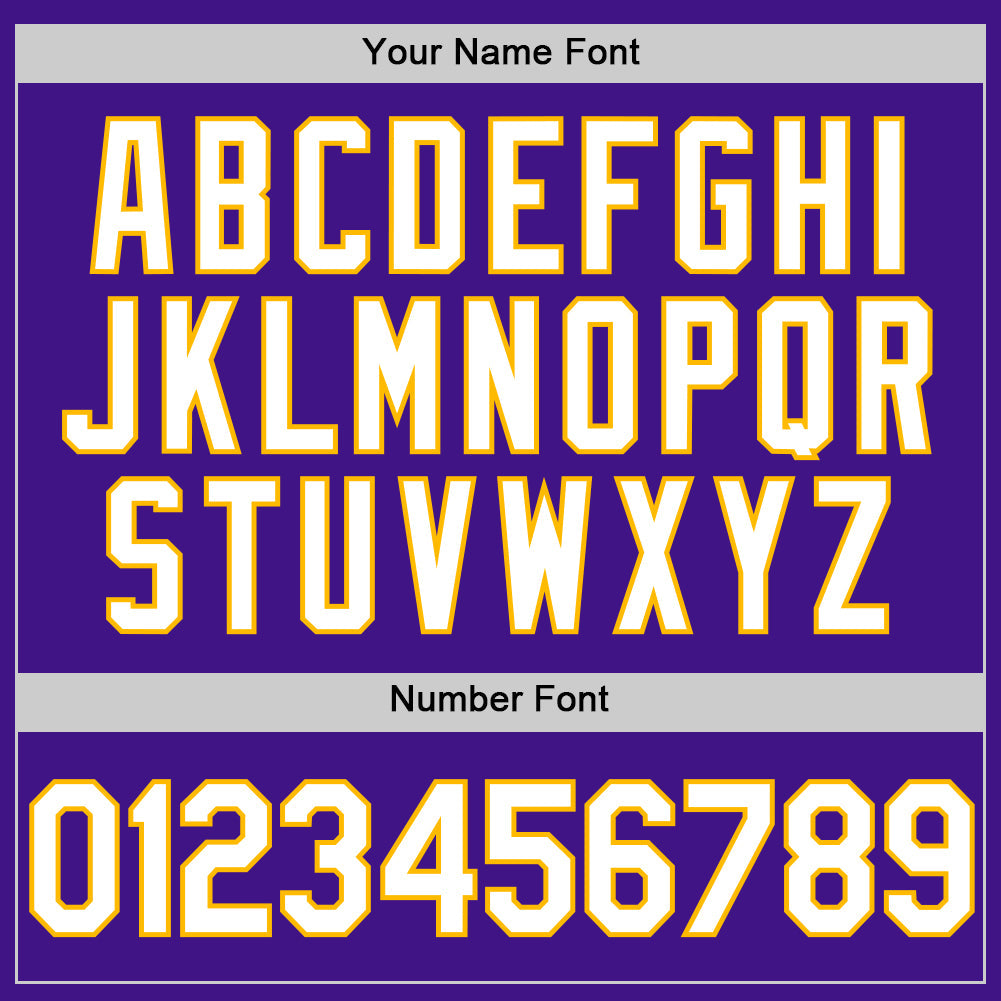 Custom Purple White-Gold Authentic Throwback Baseball Jersey - Sky-Custom