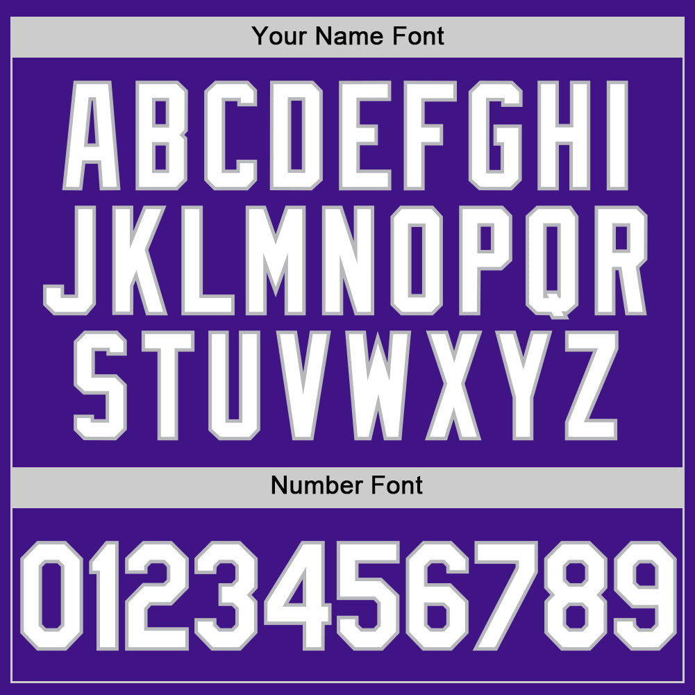 Custom Purple White-Gray Authentic Throwback Baseball Jersey - Sky-Custom