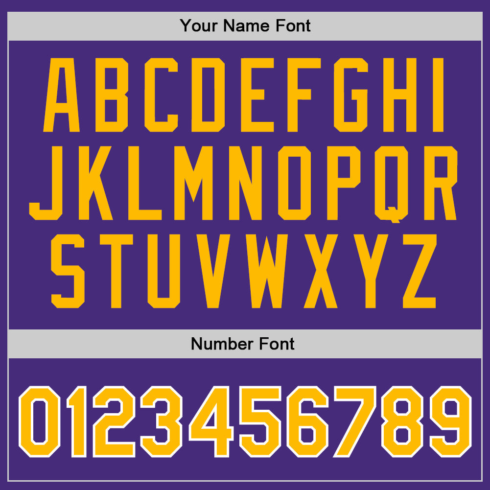 Custom Purple Gold-White Authentic Throwback Basketball Jersey - Sky-Custom
