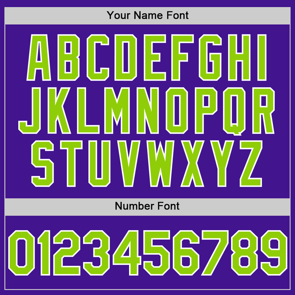 Custom Purple Neon Green-White Mesh Authentic Throwback Baseball Jersey - Sky-Custom