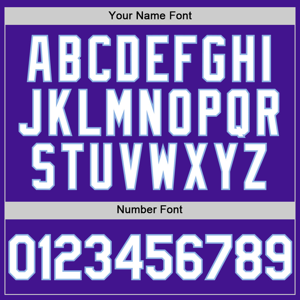 Custom Purple White-Light Blue Mesh Authentic Throwback Baseball Jersey - Sky-Custom