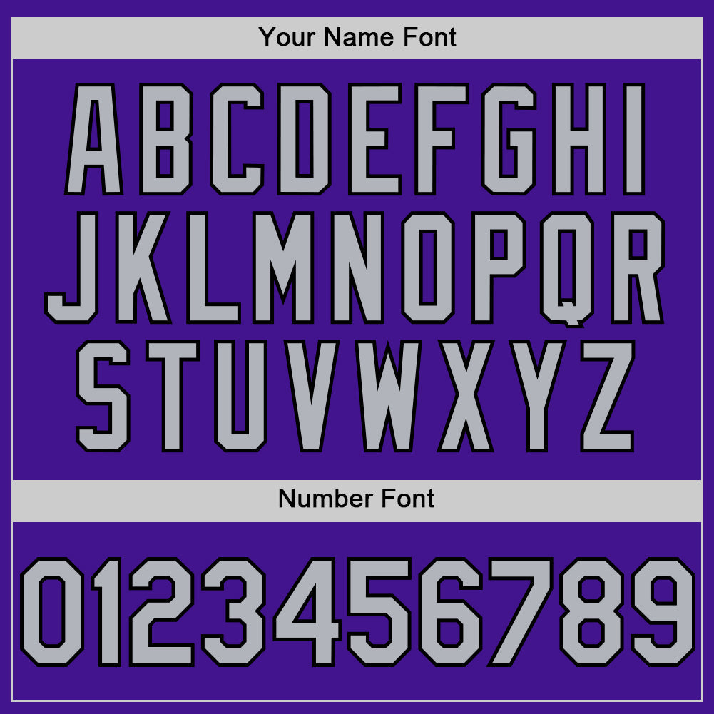 Custom Purple Gray-Black Mesh Authentic Throwback Baseball Jersey - Sky-Custom